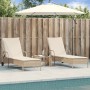 Sun loungers with cushions 2 units synthetic rattan beige by , Loungers - Ref: Foro24-3261438, Price: 327,95 €, Discount: %