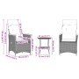 Garden chairs and table with cushions 3 pieces gray PE rattan by , Garden sets - Ref: Foro24-365658, Price: 273,00 €, Discoun...