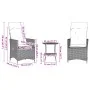 Gartenstühle und Tischchen mit Kissen, 3-teilig, aus braunem PE-Rattan. von , Gartensets - Ref: Foro24-365653, Preis: 266,53 ...
