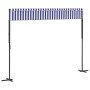 Free-standing awning made of blue and white fabric and steel, 400x300 cm. by , Umbrellas - Ref: Foro24-368932, Price: 307,51 ...