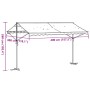 Toldo de pie tela y acero azul y blanco 400x300 cm de , Sombrillas - Ref: Foro24-368932, Precio: 307,99 €, Descuento: %