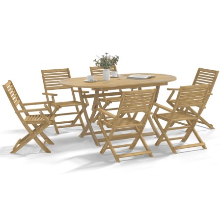 Folding garden chairs 8 pcs acacia wood 54.5x61.5x86.5cm by , Garden chairs - Ref: Foro24-3214227, Price: 329,85 €, Discount: %