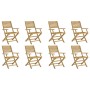 Folding garden chairs 8 pcs acacia wood 54.5x61.5x86.5cm by , Garden chairs - Ref: Foro24-3214227, Price: 329,85 €, Discount: %