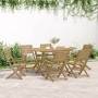 Folding garden chairs 8 pcs acacia wood 54.5x61.5x86.5cm by , Garden chairs - Ref: Foro24-3214227, Price: 329,85 €, Discount: %