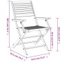 Folding garden chairs 8 pcs acacia wood 54.5x61.5x86.5cm by , Garden chairs - Ref: Foro24-3214227, Price: 329,85 €, Discount: %