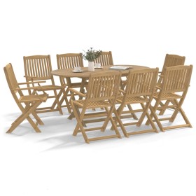 Folding garden chairs 8 units solid acacia wood 54.5x58x90cm by , Garden chairs - Ref: Foro24-3214231, Price: 379,17 €, Disco...