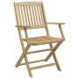 Folding garden chairs 8 units solid acacia wood 54.5x58x90cm by , Garden chairs - Ref: Foro24-3214231, Price: 378,83 €, Disco...