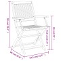 Folding garden chairs 8 units solid acacia wood 54.5x58x90cm by , Garden chairs - Ref: Foro24-3214231, Price: 378,83 €, Disco...