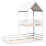 Bed with solid white pine wood roof 90x200 cm by , Beds and slatted bases - Ref: Foro24-3282391, Price: 370,94 €, Discount: %