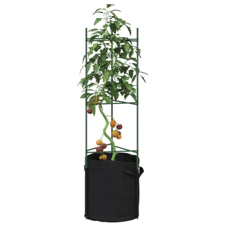 Tutor para tomates con bolsa 2 uds de acero y PP 116 cm de , Soportes para macetas - Ref: Foro24-4009284, Precio: 25,16 €, De...