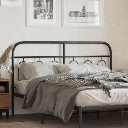 Black metal headboard 140 cm by , Headboards and footboards - Ref: Foro24-377150, Price: 47,71 €, Discount: %