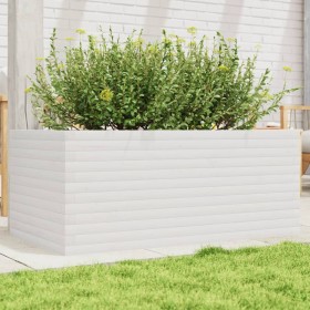 Solid white pine wood planter 110x60x46 cm by , Pots and planters - Ref: Foro24-3282460, Price: 188,29 €, Discount: %