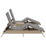 Sun loungers with side table, 2 units, synthetic beige rattan by , Loungers - Ref: Foro24-4002713, Price: 269,01 €, Discount: %