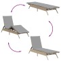 Sun loungers with side table, 2 units, synthetic beige rattan by , Loungers - Ref: Foro24-4002713, Price: 269,01 €, Discount: %