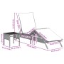 Sun loungers with side table, 2 units, synthetic beige rattan by , Loungers - Ref: Foro24-4002713, Price: 269,01 €, Discount: %