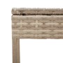 Sun lounger with cushion and synthetic beige rattan table by , Loungers - Ref: Foro24-4002732, Price: 170,82 €, Discount: %