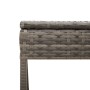 Lounger with gray synthetic rattan cushion and table by , Loungers - Ref: Foro24-4002730, Price: 164,85 €, Discount: %