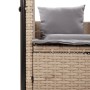 Double sun lounger with roof and beige synthetic rattan curtains by , Loungers - Ref: Foro24-4002758, Price: 225,86 €, Discou...