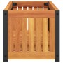 Solid acacia wood and steel planter 80x30x27.5 cm by , Pots and planters - Ref: Foro24-367614, Price: 66,09 €, Discount: %