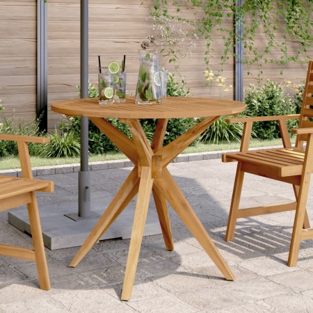 Solid acacia wood round garden table Ø85x75 cm by , Garden tables - Ref: Foro24-367834, Price: 154,40 €, Discount: %