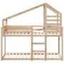 Bed with solid pine wood roof 80x200 cm by , Beds and slatted bases - Ref: Foro24-3281958, Price: 229,38 €, Discount: %