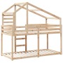 Bed with solid pine wood roof 80x200 cm by , Beds and slatted bases - Ref: Foro24-3281958, Price: 229,38 €, Discount: %