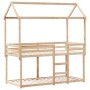 Bunk bed with solid pine wood roof 90x190 cm by , Beds and slatted bases - Ref: Foro24-3282127, Price: 229,99 €, Discount: %