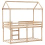 Bunk bed with solid pine wood roof 90x190 cm by , Beds and slatted bases - Ref: Foro24-3282127, Price: 229,99 €, Discount: %