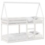 Cama litera con techo madera maciza de pino blanco 90x190 cm de , Camas y somieres - Ref: Foro24-3282088, Precio: 189,99 €, D...