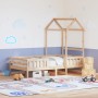 Bed frame with solid pine wood roof structure 90x190 cm by , Beds and slatted bases - Ref: Foro24-3282165, Price: 185,99 €, D...