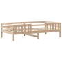 Bed frame with solid pine wood roof structure 90x190 cm by , Beds and slatted bases - Ref: Foro24-3282165, Price: 185,99 €, D...