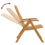 Reclining garden chairs and 2 solid teak wood cushions by , Garden chairs - Ref: Foro24-3196441, Price: 297,62 €, Discount: %