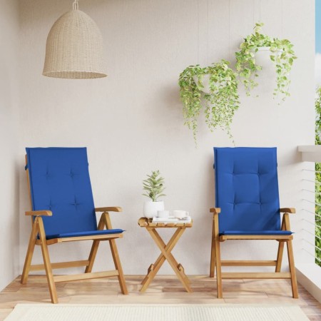 Reclining garden chairs and 2 solid teak wood cushions by , Garden chairs - Ref: Foro24-3196443, Price: 292,84 €, Discount: %