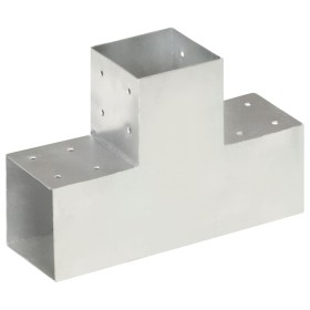 Galvanized metal T-shaped post connector 101x101 mm by , fence posts - Ref: Foro24-145479, Price: 24,28 €, Discount: %