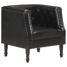 Black genuine leather armchair by , Armchairs - Ref: Foro24-286590, Price: 248,33 €, Discount: %