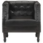 Black genuine leather armchair by , Armchairs - Ref: Foro24-286590, Price: 248,33 €, Discount: %