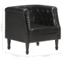 Black genuine leather armchair by , Armchairs - Ref: Foro24-286590, Price: 248,33 €, Discount: %