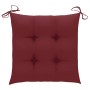 Garden chairs 4 units teak wood with red wine cushions by , Garden chairs - Ref: Foro24-3073028, Price: 551,30 €, Discount: %