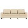 3-seater sofa with cream fabric footstool, 180 cm by , Sofas - Ref: Foro24-3201153, Price: 370,60 €, Discount: %