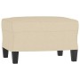 3-seater sofa with cream fabric footstool, 180 cm by , Sofas - Ref: Foro24-3201153, Price: 370,60 €, Discount: %