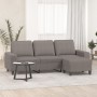 3-seater sofa with taupe grey fabric footstool, 180 cm by , Sofas - Ref: Foro24-3201158, Price: 369,67 €, Discount: %