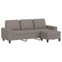 3-seater sofa with taupe grey fabric footstool, 180 cm by , Sofas - Ref: Foro24-3201158, Price: 369,67 €, Discount: %