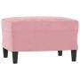 Sillón con taburete terciopelo rosa 60 cm de , Sofás - Ref: Foro24-3201208, Precio: 213,99 €, Descuento: %