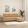 3-seater sofa with brown velvet ottoman 180 cm by , Sofas - Ref: Foro24-3201222, Price: 351,82 €, Discount: %