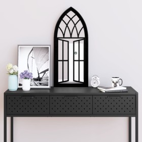 Black iron mirror for indoor use 70x30 cm by , Mirrors - Ref: Foro24-3093534, Price: 86,99 €, Discount: %