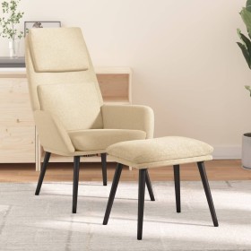 Relax armchair with cream-colored fabric footrest by , Armchairs - Ref: Foro24-3097770, Price: 134,76 €, Discount: %