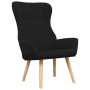 Sillón de relax con taburete tela negro de , Sillones - Ref: Foro24-3097888, Precio: 139,30 €, Descuento: %