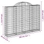 Wire mesh baskets 25 units, arched shape, iron, 200x30x140/160 cm by , Pots and planters - Ref: Foro24-3146168, Price: 2,00 €...