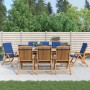 Reclining garden chairs and 8 solid teak wood cushions by , Garden chairs - Ref: Foro24-3196533, Price: 1,00 €, Discount: %