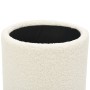 Hocker de almacenaje redondo blanco lana de , Taburetes y sillas plegables - Ref: Foro24-340296, Precio: 48,94 €, Descuento: %